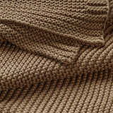 Chunky Knit Throw Blanket - Brown - HoneyBug 