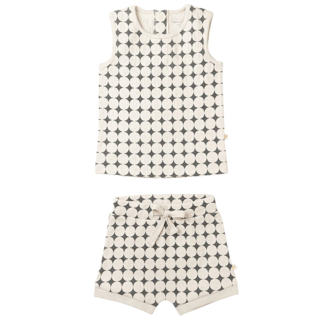 Organic Tank & Tee Shorts Set - Mod Dots - HoneyBug 
