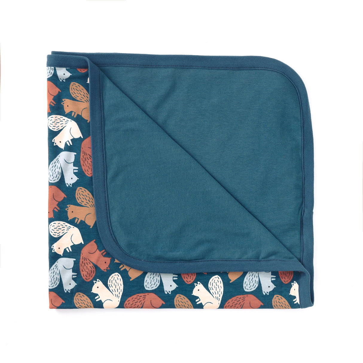 Bamboo Blend 2-ply Receiving Blanket - Squirrel Scurry
