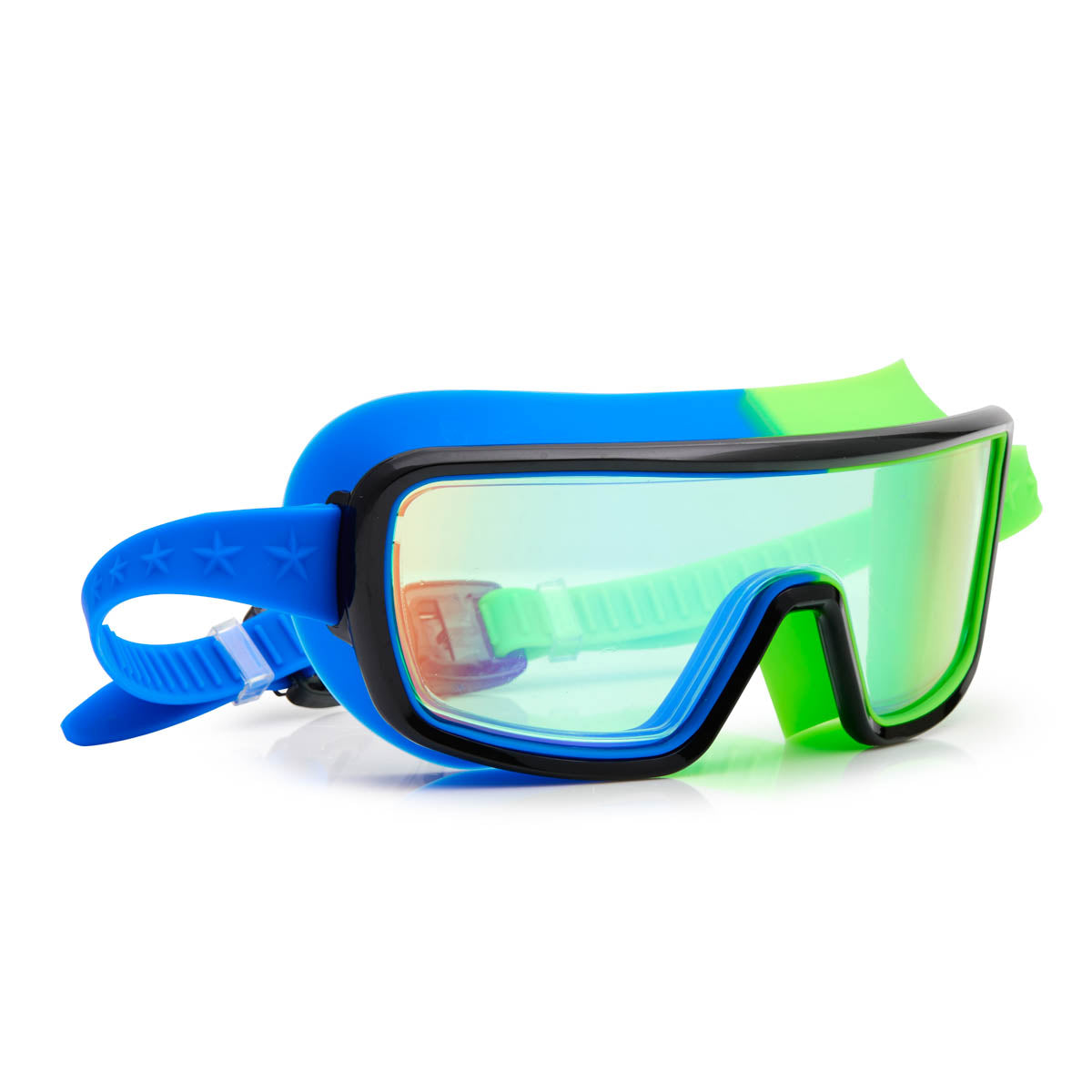 Cyborg Cyan Prismatic Kids' Swim Goggles - HoneyBug 
