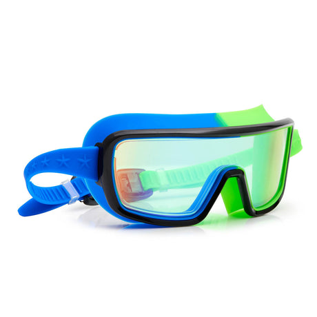 Cyborg Cyan Prismatic Kids' Swim Goggles - HoneyBug 