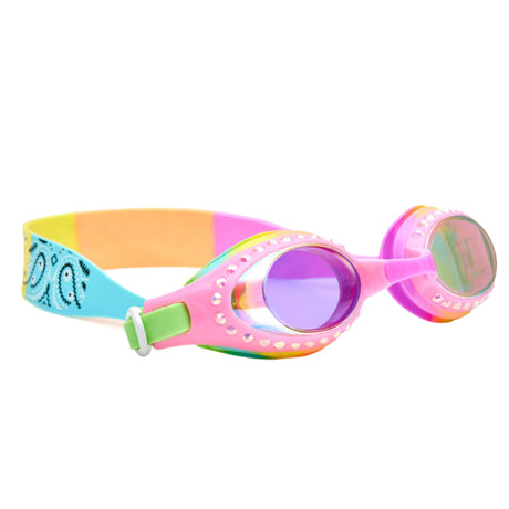 Bubble Bath Pink Bandana Kids' Swim Goggles - HoneyBug 