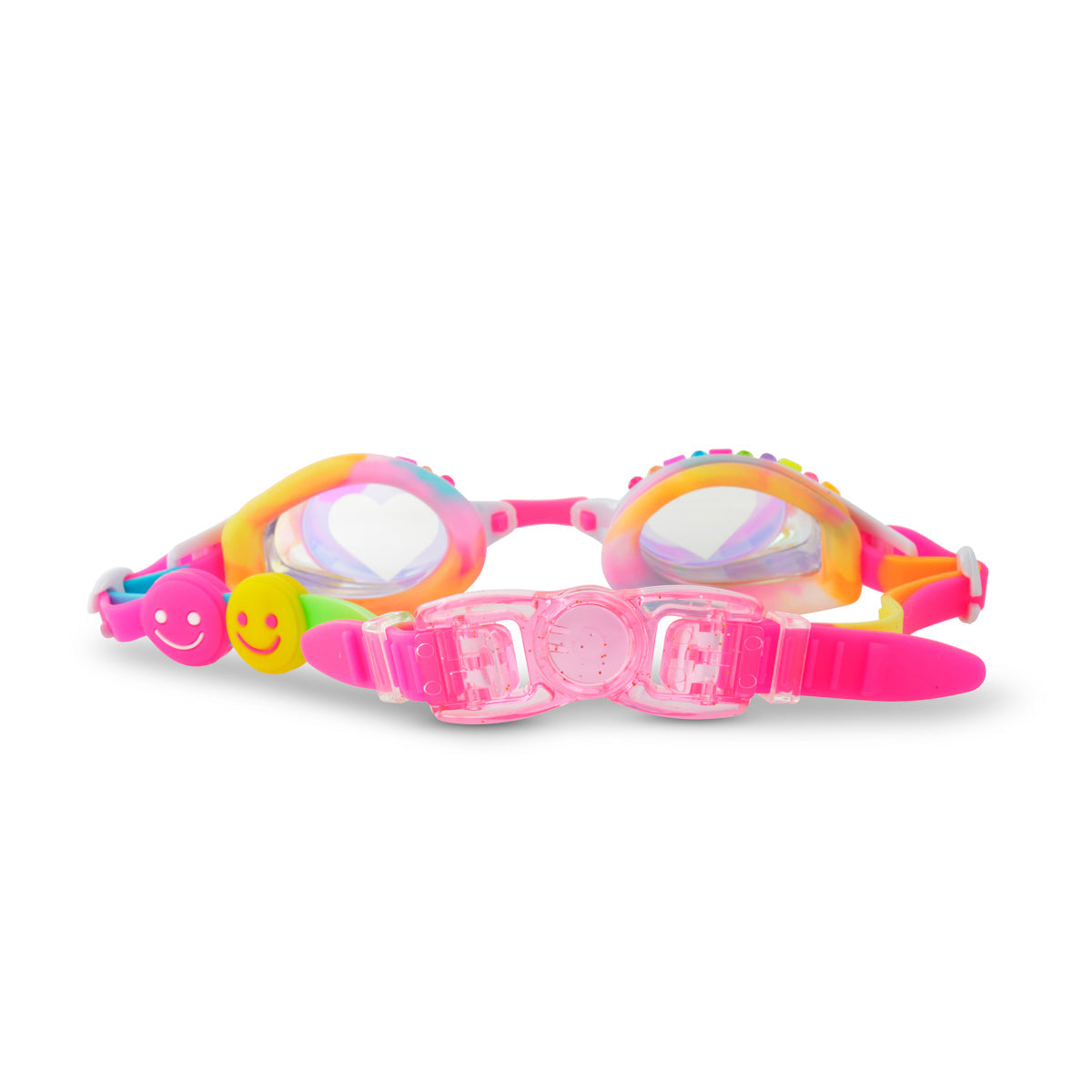 Positively Pink Smile Girl Kids' Swim Goggles - HoneyBug 