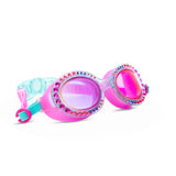 Bedazzled Blue Sparkling Summer Girl Kids' Swim Goggles - HoneyBug 