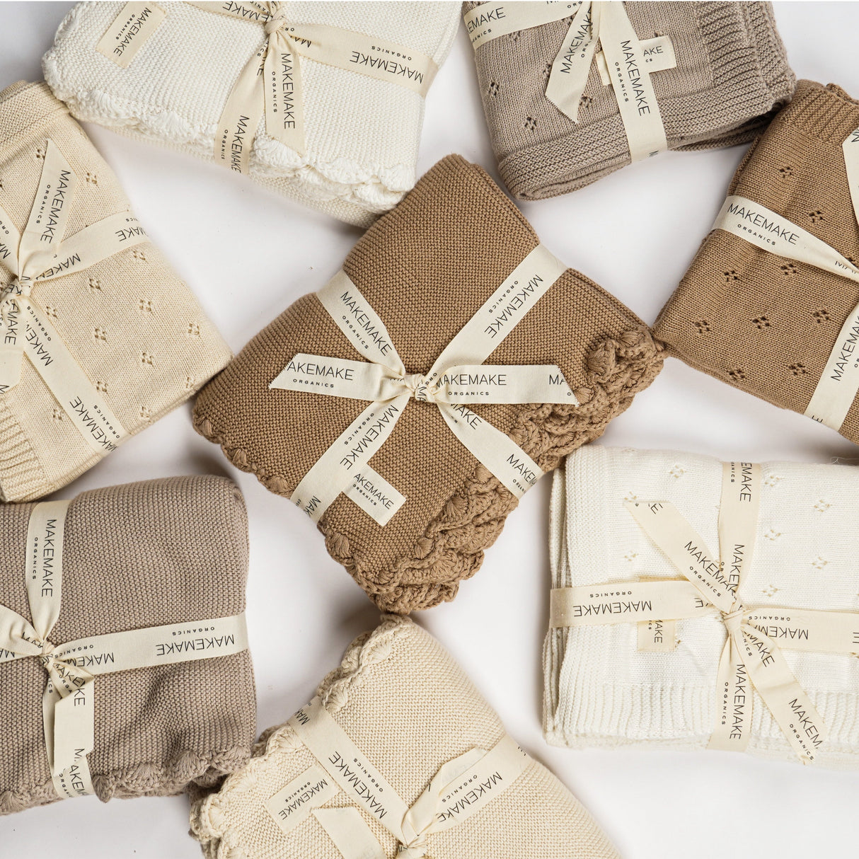 Organic Cotton Pointelle Baby Blanket - Brown - HoneyBug 