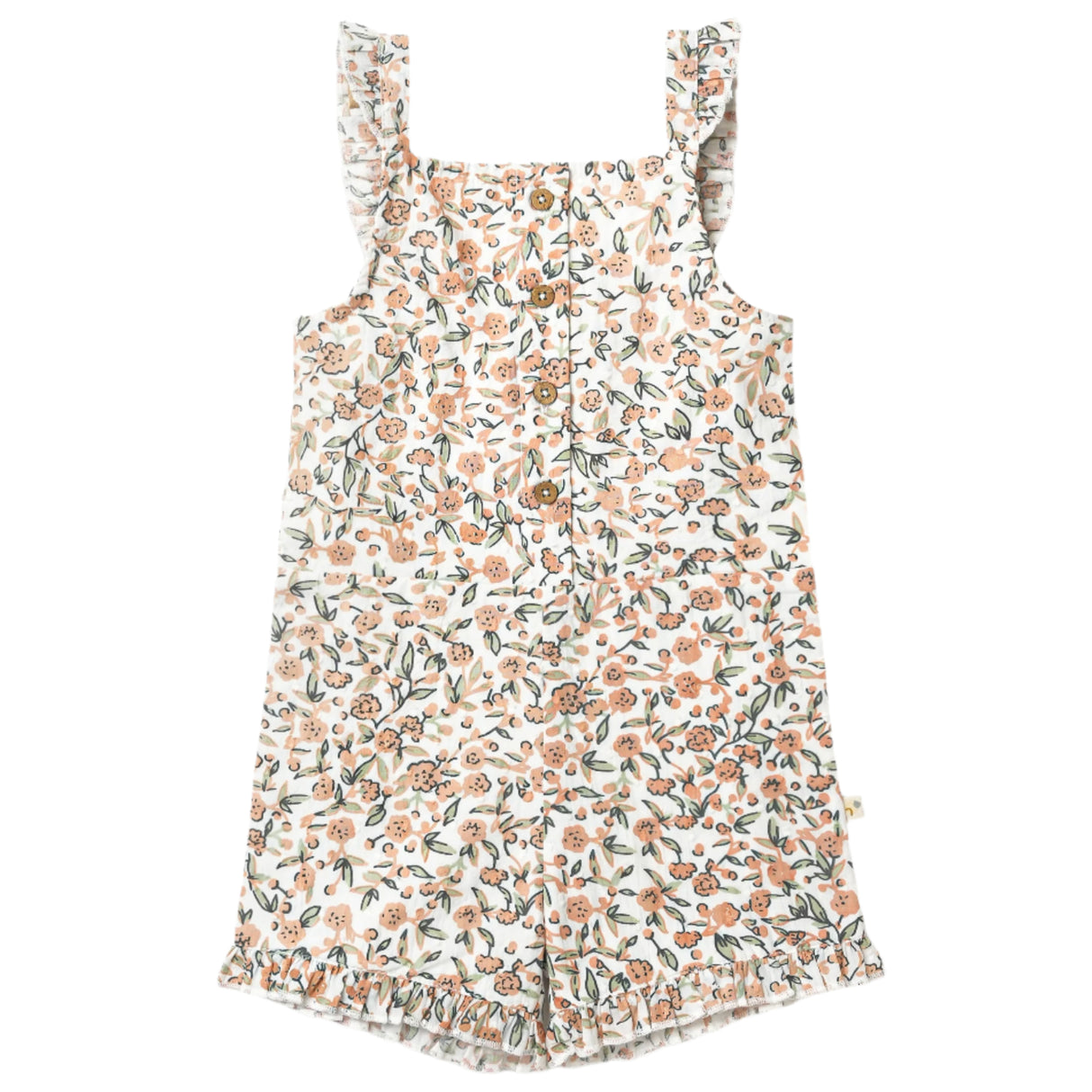 Organic Flutter Jumpsuit - Magnolia - HoneyBug 