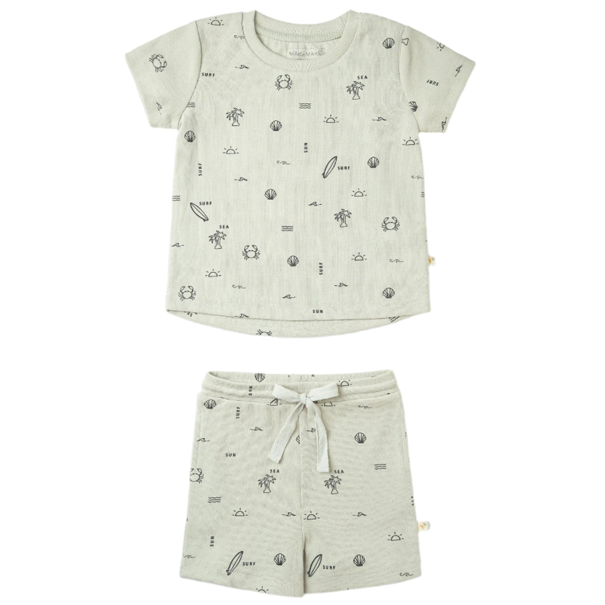 Organic Tee & Shorts Set - Surf - HoneyBug 