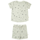 Organic Tee & Shorts Set - Surf - HoneyBug 