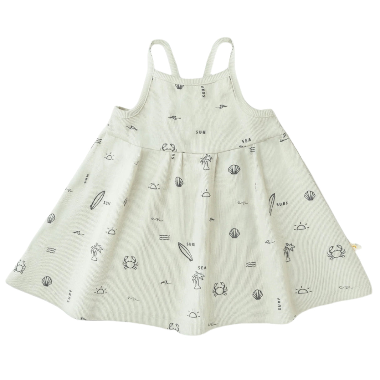 Organic Tie Back Strap Dress - Surf - HoneyBug 