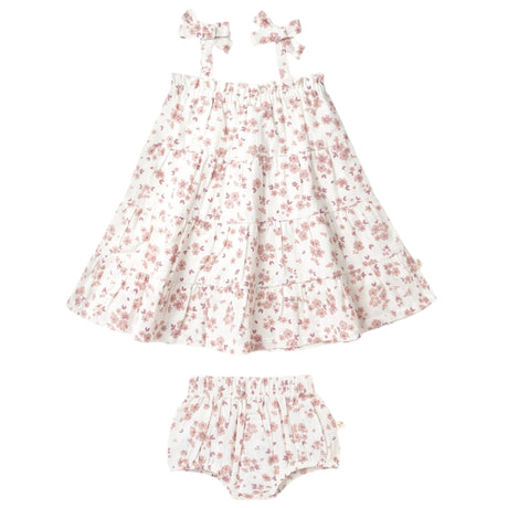 Organic Tiered Dress - Petit Floral - HoneyBug 