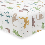 Stretch Knit Crib Sheet - Dino Pals - HoneyBug 