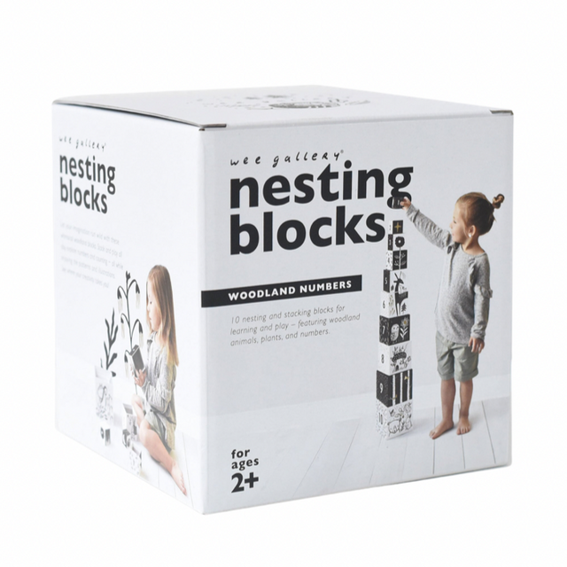 Nesting Blocks - Woodland Numbers - HoneyBug 