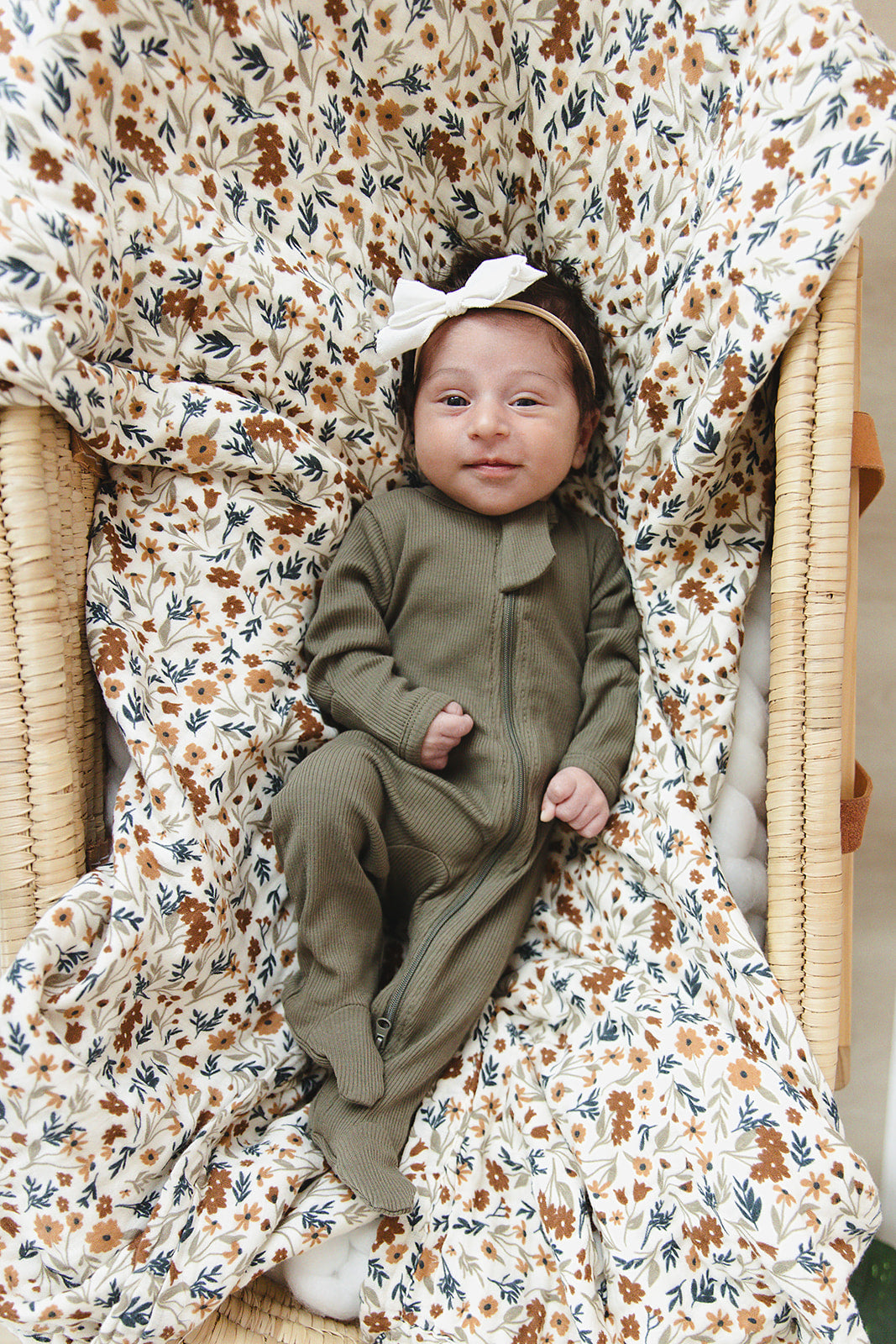 Winter Green Organic Cotton Ribbed Zipper - HoneyBug 