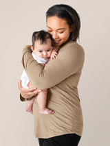 Bamboo Nursing & Maternity Long Sleeve T-shirt | Wheat - HoneyBug 