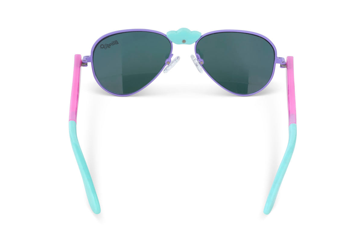 Suntan Turquoise Hampton Beach Kids' Sunglasses - HoneyBug 