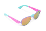 Suntan Turquoise Hampton Beach Kids' Sunglasses - HoneyBug 