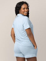Clea Bamboo Classic Short Sleeve Pajama Set | Mist - HoneyBug 