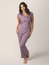 Davy Nursing & Maternity Pajama Set | Dusty Mauve - HoneyBug 