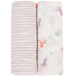 Octopus & Lavender Wave Swaddle Set - HoneyBug 