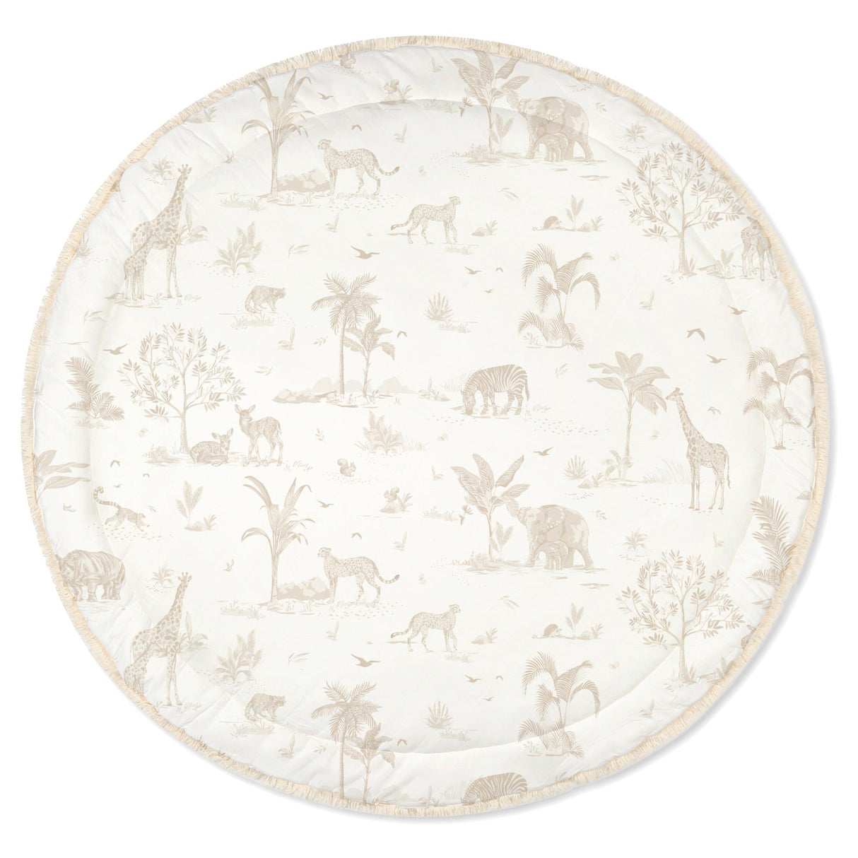 Organic Cotton Quilted Play Mat - Safari