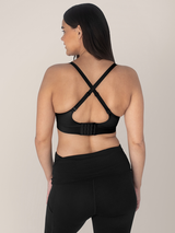 Minimalist Hands-Free Pumping & Nursing Plunge Bra | Black - HoneyBug 