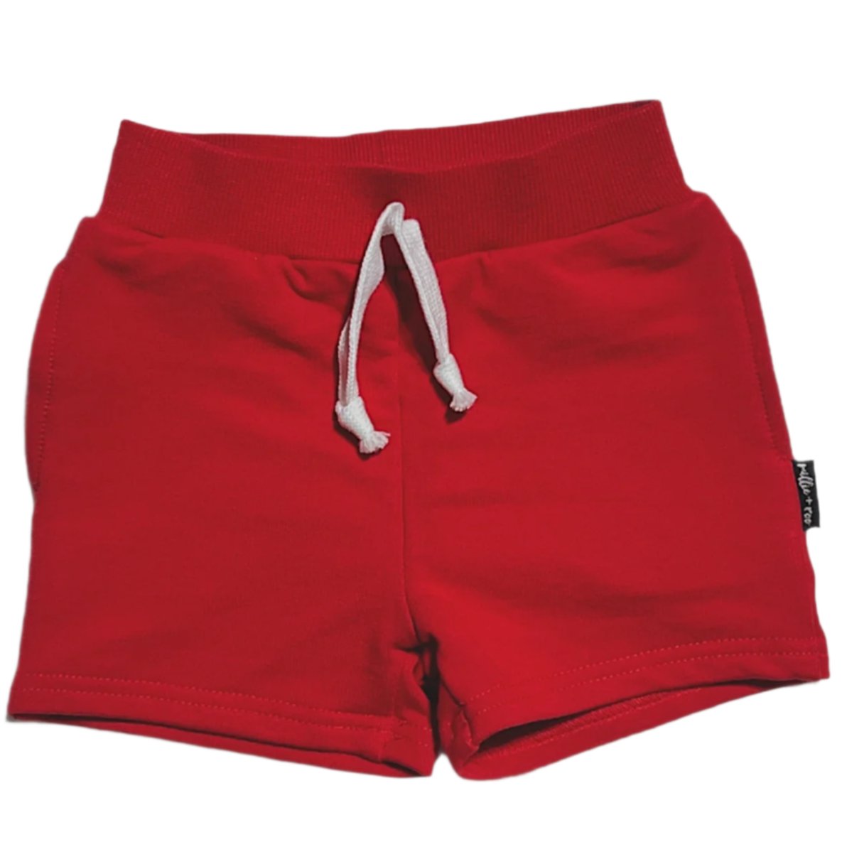 BAMBOO JOGGER SHORTS- Red - HoneyBug 
