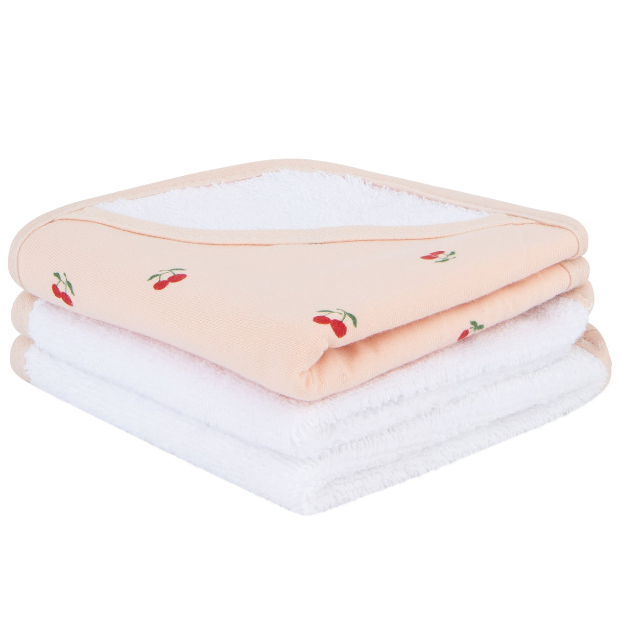 3 Pack Washcloth Set - Pink Cherries - HoneyBug 