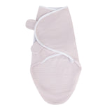 Adjustable Swaddle Blanket - Mauve Tulips & Stripes - HoneyBug 