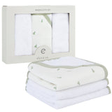 3 Pack Washcloth Set - Sage Pear - HoneyBug 