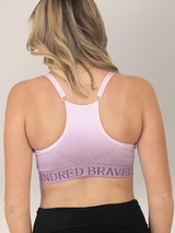 Sublime® Hands-Free Pumping & Nursing Sports Bra | Ombre Purple - HoneyBug 