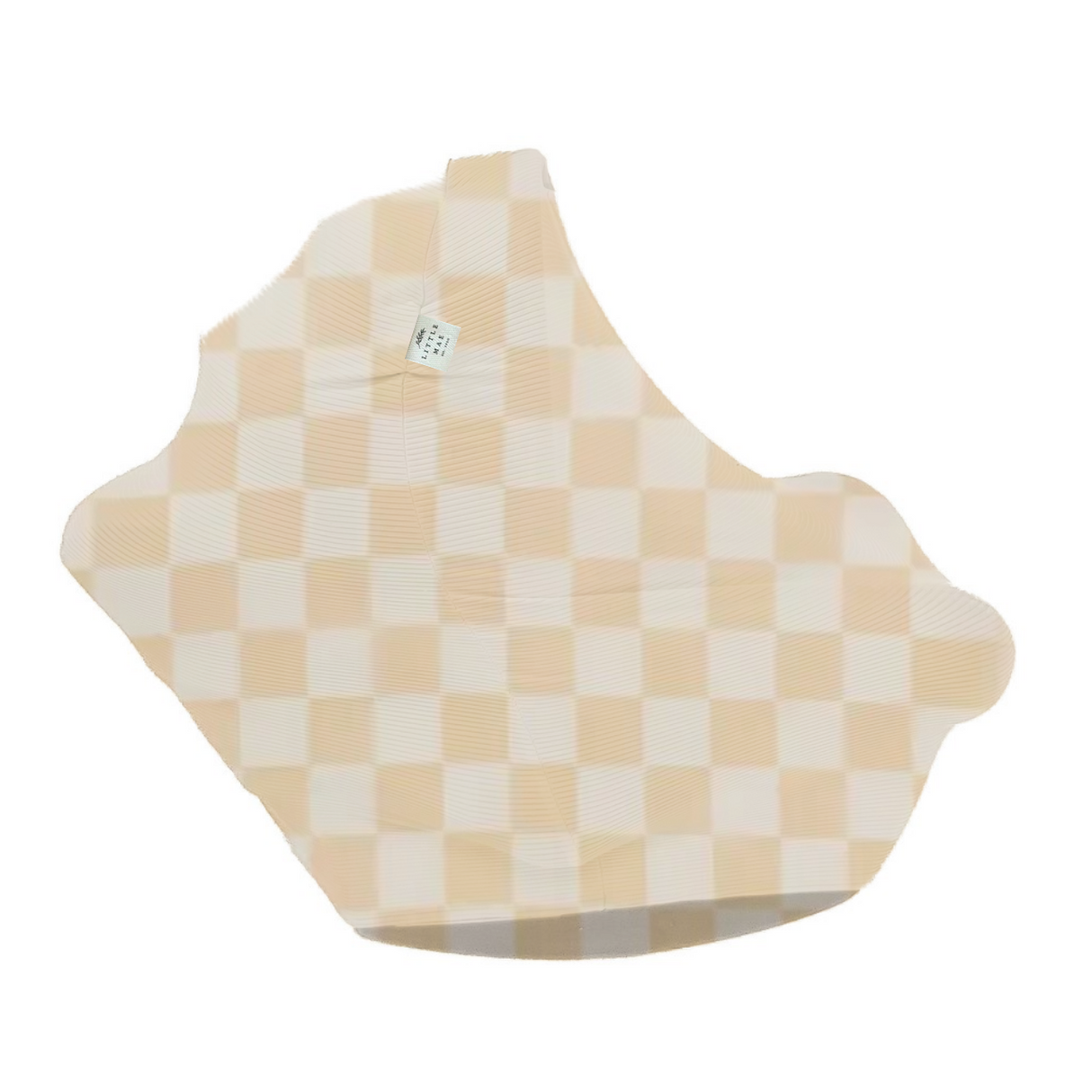 Beige & White Checkered Carseat Cover