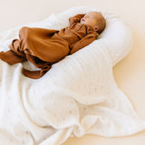 Organic Cotton Pointelle Baby Knit Blanket - Ivory