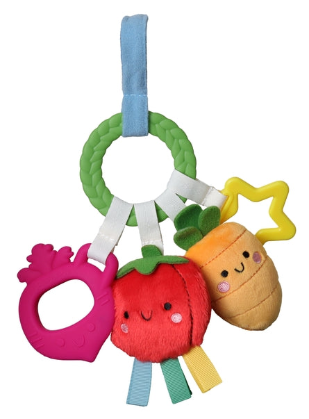 Bitzy Busy Ring Teething Activity Toy - Veggie - HoneyBug 