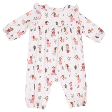 Ruffle Sleeve Romper - HoneyBug 