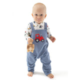 Tractor Henley with Overalls - Mini Tractors - HoneyBug 
