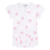 Pink Stars Print Onesie Dress
