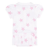 Pink Stars Print Onesie Dress