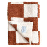 Checkered Plush Blanket | Copper - HoneyBug 