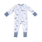 Watercolor Blue Whales - Convertible Romper