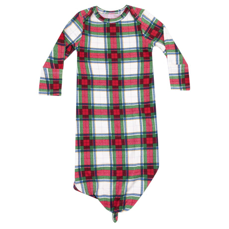 Knotted Gown - Holiday Plaid - HoneyBug 