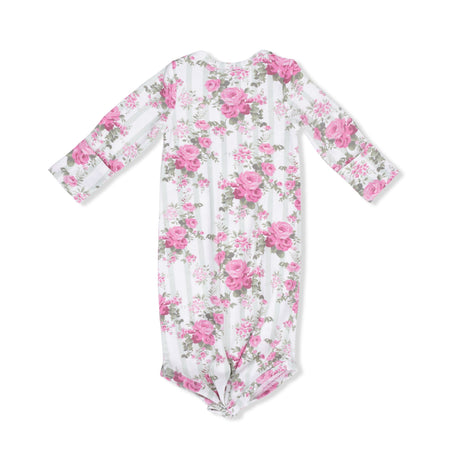 Cabbage Rose Stripe - Knotted Gown