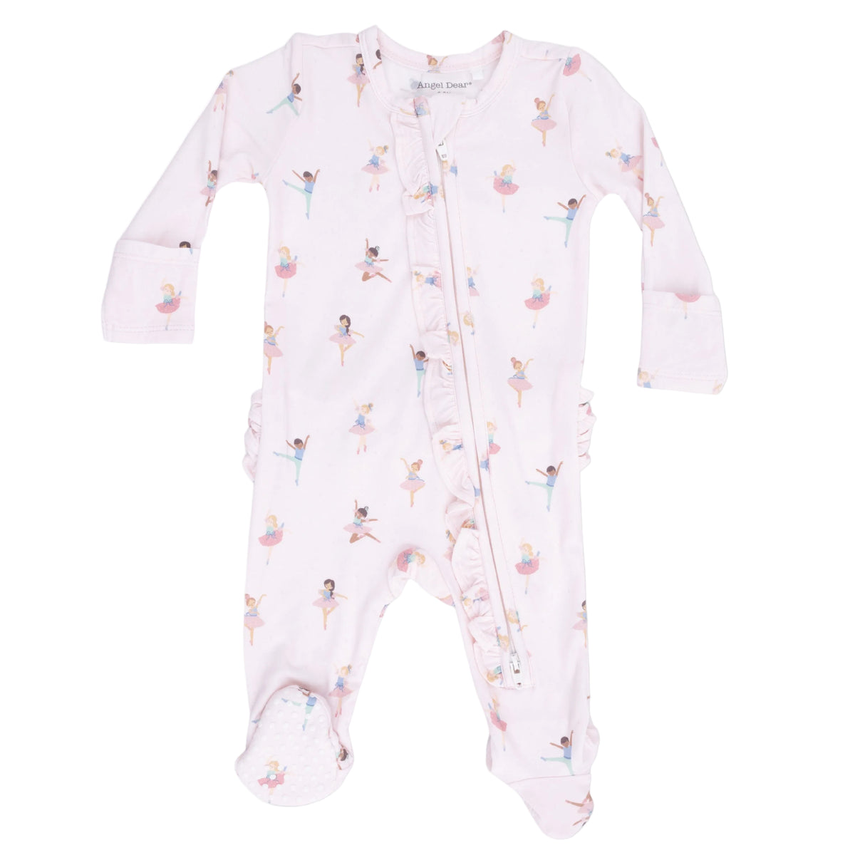 Petite Ballet - 2 Way Ruffle Front Zipper Footie