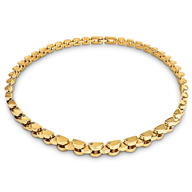 Onyx Watch Band Choker Necklace - HoneyBug 
