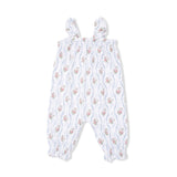 Heirloom Rose Stripe - Ruffly Strap Overall