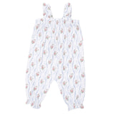 Heirloom Rose Stripe - Ruffly Strap Overall