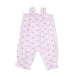 Winding Roses Stripe - Ruffly Strap Overall