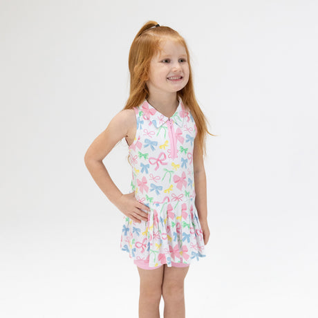 Sweet Bows - Polo Tennis Dress with Cartwheel Short