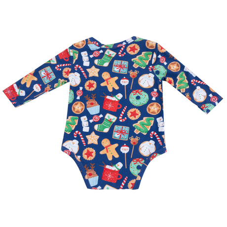 Lap Shoulder Bodysuit - Christmas Treats - HoneyBug 