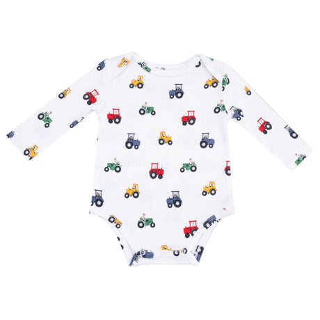 Lap Shoulder Bodysuit - Mini Tractors - HoneyBug 