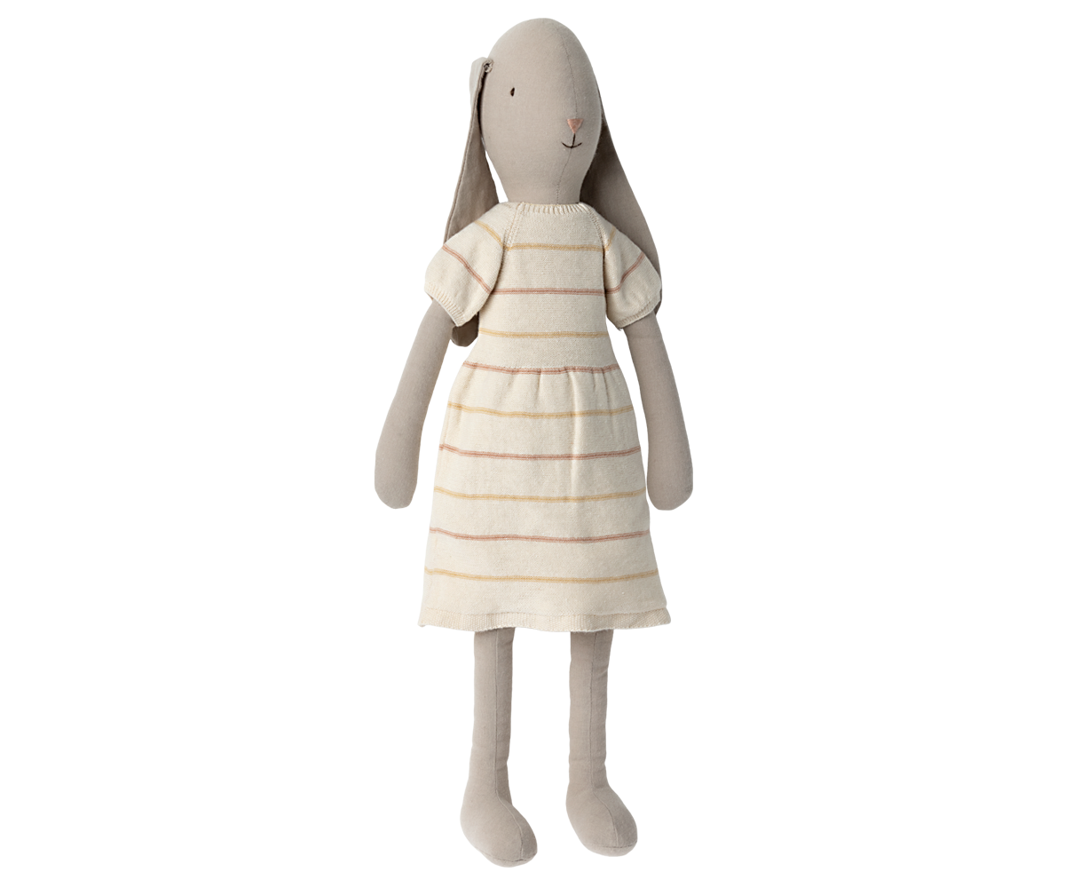 Doll Knitted Dress with Stripes - Size 4 - HoneyBug 